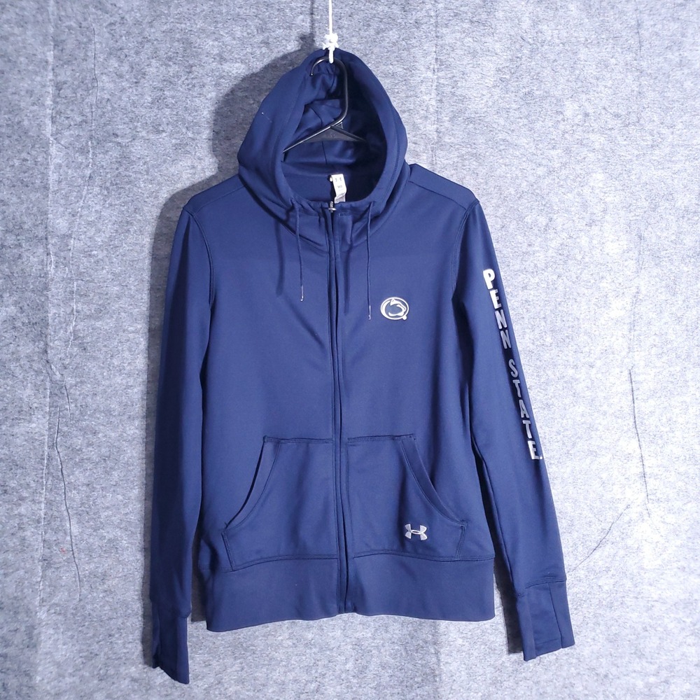 Under Armour Full Zip Hoodie Mens Medium Navy Penn State Nittany Lions ColdGear